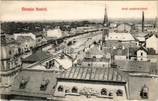 Arad, látkép madártávlatból. Kerpel Izsó kiadása, Ruhm Ödön felvétele / general view