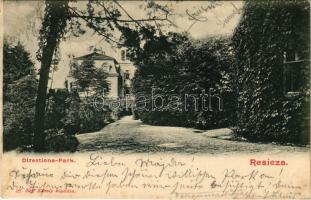 1901 Resicabánya, Resicza, Recita, Resita; Directions-Park / Igazgatósági park. Ifj. Neff Károly kiadása / mine directorate's park (EK)