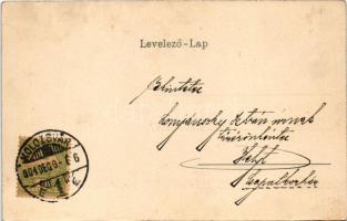 1904 Kolozsvár, Cluj; Mátyás király tér és szobor, gyógyszertár, üzletek / square, monument, pharmac...