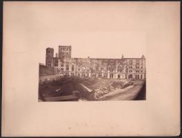 cca 1910 Romos gyárépület kívülről és belülről, 3 db fotó kartonon, 13x20 cm és 15x21 cm között, karton: 25x33 cm