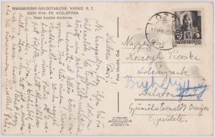 1944 Ózd, Rimamurány-Salgótarjáni Vasmű R.T. ózdi vas- és acélgyára, tiszti kaszinó díszterme, belső...