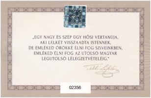 2024. 200Ft bicolor "Batthyány Lajos" első napi veret sorszámozott emléklapon "02356&...