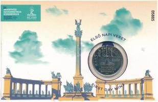 2021. 50Ft Cu-Ni "52. Nemzetközi Eucharisztikus Kongresszus" első napi veret számozott emléklapon "05885" T:UNC