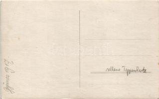 1917 Gímes, Ghymes, Gymes, Dymes, Jelenec; helyiek csoportja lapátokkal és ásókkal / group of locals...