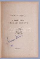 Tolnay Kálmán: Vadászok szakácskönyve. 1960, Minerva. Félvászon kötés, kissé foltos