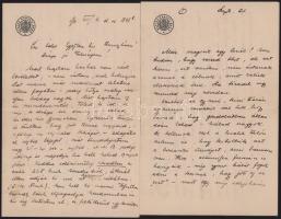 Jankovics Marcell (1941-2021) Kossuth-díjas filmrendező családi irathagyatéka, 26 db levél és képeslap, köztük MNB fejléces papíron apjának levelei