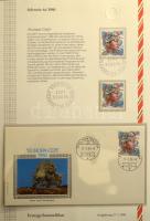 Svájc 48 db gyűjtői lapmindegyiken postatiszta és bélyegzett bélyeg + FDC