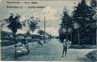 1925 Kézdivásárhely, Targu Secuiesc; Józsiás sétakert. Turóczi István kiadása / park (EK)
