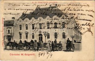 1904 Máramarossziget, Sighetu Marmatiei; M. kir. állami felsőbb leányiskola. Kaufman Ábrahám kiadása / girls' school (kis szakadások / small tears)