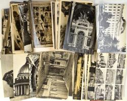 100 db MODERN kisalakú fekete-fehér külföldi város képeslap / 100 modern black and white foreign tow...