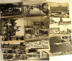 100 db MODERN fekete-fehér külföldi város képeslap / 100 modern black and white foreign town postcards