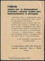 1945 Munkáspártok által szervezett szeptember 30-i rendezvénnyel kapcsolatos röplap, szakadással