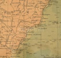 cca 1900 Atlantischer Ocean / Az Atlanti-óceán térképe, a Brockhaus Konversations-Lexikon melléklete...