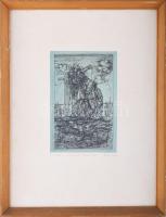 Balla Margit (1947-): Alak (cím nélkül). Rézkarc, papír, jelzett. Balla Margit autográf ajánlásával....