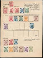 Lettország 1918-1941 kis tétel előnyomott albumlapokon