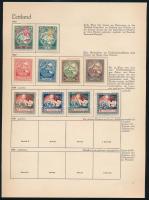 Lettország 1918-1941 kis tétel előnyomott albumlapokon