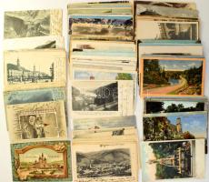 100 db RÉGI színes külföldi város képeslap, közte 45 db 1905 előtti / 100 pre-1945 coloured foreign town postcards, with 45 pre-1905