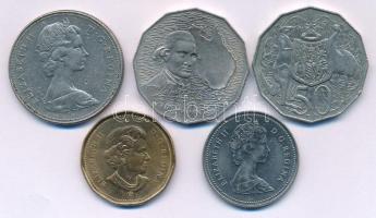 Ausztrália 1970-2006. 50c Cu-Ni (2xklf) + Kanada 1971-2008. 50c -1$ (3xklf) T:AU,XF
Australia 1970-...