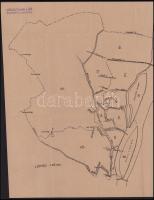 1938 Sárdy Brutusnak címzett, a Légoltalmi Liga által küldött levél légoltalmi térképpel, Kézdi-Ková...