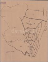 1938 Sárdy Brutusnak címzett, a Légoltalmi Liga által küldött levél légoltalmi térképpel, Kézdi-Ková...