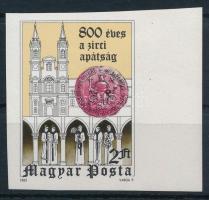 1982 800 éves a Zirci Apátság vágott bélyeg