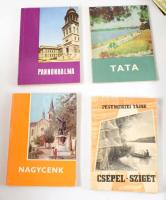 Egy doboznyi vegyes idegenforgalmi prospektus, térkép, útikönyv, Tájak-Korok-Múzeumok Kiskönyvtára f...
