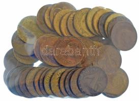 1970-1989. 2Ft sárgaréz (50db, 16xklf év) közte 1973. 2Ft (3x) ritkább évjárat T:AU-VF patina