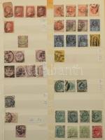 Nagy-Britannia rendező, javarészt királynő fejes bélyegekkel, 9 db kétoldalas berakólapon mappában