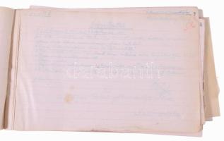 1917 A 32. k.u.k. gyalogezred jegyzőkönyve, katonai parancsok másolatai, 56 oldalon, + kézzel rajzol...