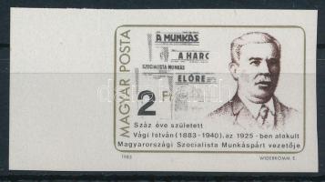 1983 Vági István vágott ívszéli bélyeg