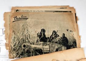 1943 A Képes Vasárnap 3. száma, címlapon páncéltörő állással, viseltes állapotban, Kézdi-Kovács Lász...