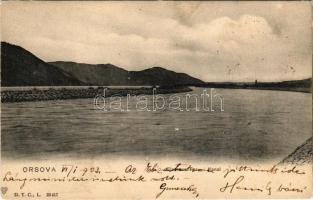 1903 Orsova, Vaskapu-szoros / Kanal beim Eisernen Tor / gorge (EK)