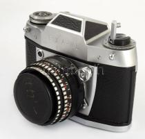 Ihagee Exa IIb fényképezőgép, Meyer-Optik Görlitz objektívvel tokjában