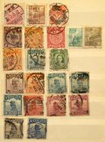 Vegyes külföldi kis tétel, európai és tengerentúli országok kiadásaival, közte Kína is, 13 lapos köz...