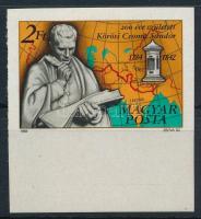 1984 Kőrösi Csoma Sándor vágott ívszéli bélyeg