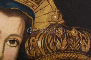 Jelzés nélkül: Mária Jézussal. Olaj, vászon, javított. Dekoratív, javított fakeretben, 80×60 cm