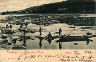 1899 Orsova; Vaskapu. Hutterer G. kiadása / Eisernes Thor / Iron Gate (Rb)