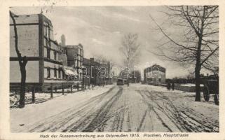 Prostki main street after Russian occupation