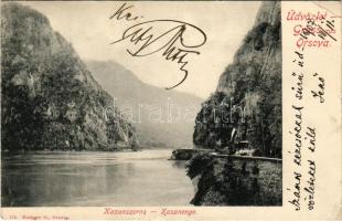 1907 Orsova, Kazán-szoros. Hutterer G. / Kasanenge / gorge (EB)