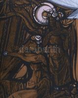 Xantus Gyula (1919-1993): Zene, 1981. Olaj, farost. Jelzett. Hátoldalán Xantus Gyula autográf felira...