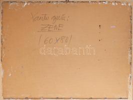 Xantus Gyula (1919-1993): Zene, 1981. Olaj, farost. Jelzett. Hátoldalán Xantus Gyula autográf felira...