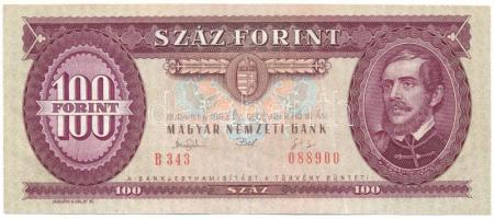 1993. 100Ft "B 343 088900" T:F szép papír Adamo F38