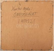 Xantus Gyula (1919-1993): Önvizsgálat, 1981. Olaj, farost. Jelzett. Hátoldalán Xantus Gyula autográf...