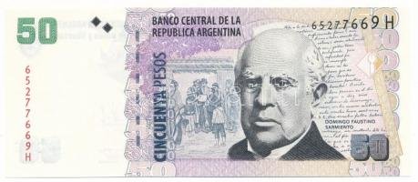 Argentína DN(2014) 50P "65277669 H" T:AU sarokhajlás Argentina ND(2014) 50 Pesos "65277669 H" C:AU folded corner Krause P#356a7