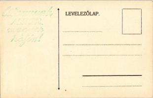 Budapest, A Magyar Királyi Folyam- és Tengerhajózási Rt. Budapest-Dömösi vonala, térkép. Hátoldalon ...