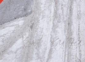 Xantus Gyula (1919-1993): Vörös kompozíció (cím nélkül). Olaj, karton. Jelzés nélkül. Proveniencia: ...