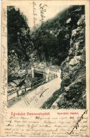 1903 Petrozsény, Petroseni, Petrosani; Szurduk szoros / Pasul Surduc / mountain pass, gorge, bridge (EK)