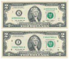 Amerikai Egyesült Államok 2009-2013. 2$ (2xklf) T:XF-F USA 2009-2013. 2 Dollars (2xdiff) C:XF-F