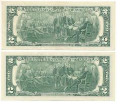 Amerikai Egyesült Államok 2009-2013. 2$ (2xklf) T:XF-F
USA 2009-2013. 2 Dollars (2xdiff) C:XF-F