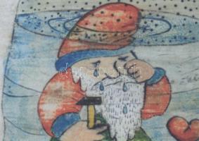 ef.Zámbó (efZámbó) István (1950-): Bánat befőtt 2004. Egyedi beavatkozású print (Ebp), merített papí...